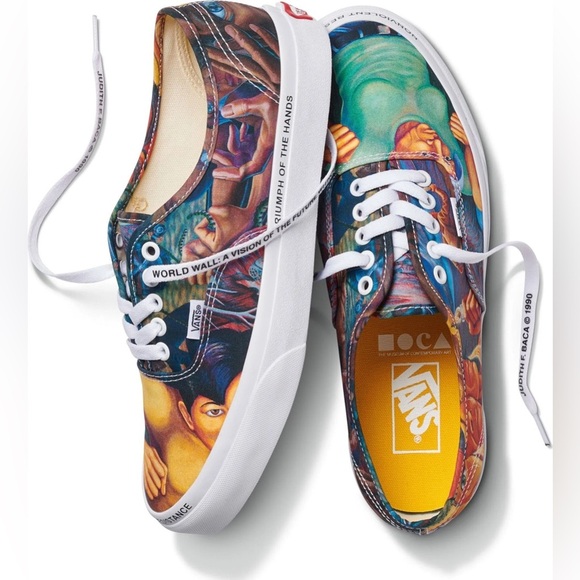 Vans X MOCA Judy Baca Art Authentic Sneakers Limited Edition W Sz 9 M Sz 7.5 - Picture 1 of 16